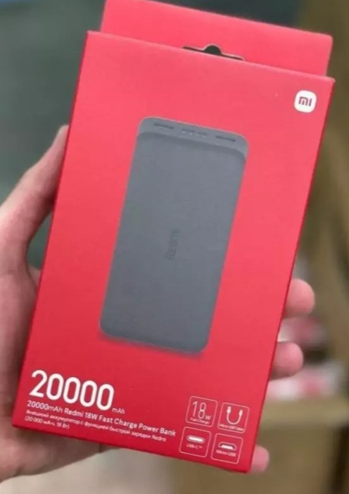 پاوربانک شیائومی اورجینال Redme PB200LZM  ظرفیت ۲۰هزار +کابل میکرو فست شارژ یک متری هدیه+6 ماه گارانتی شرکتی