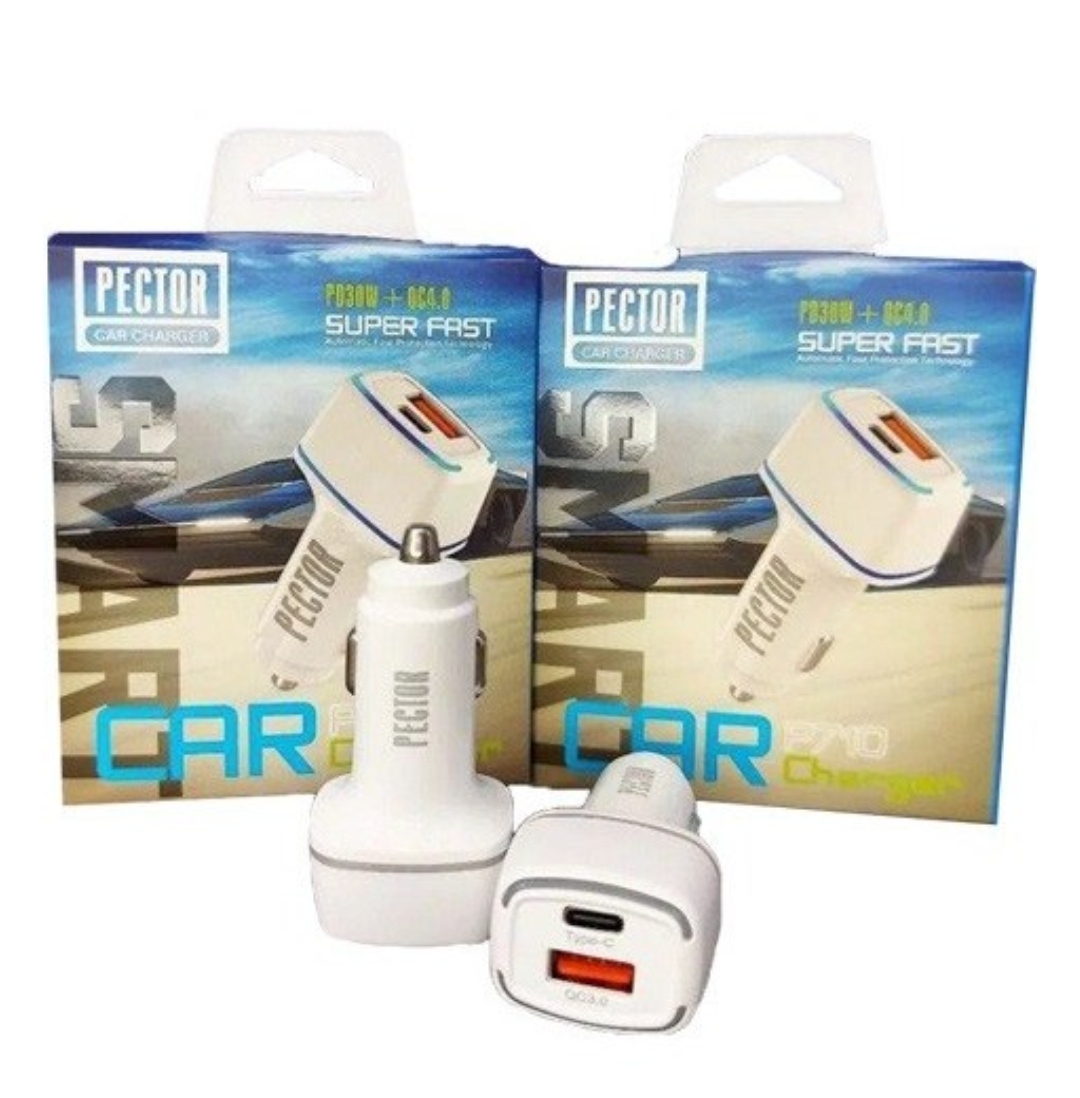 شارژ فندکی PECTOR مدل P710 55W (شارژ فوق سریع)