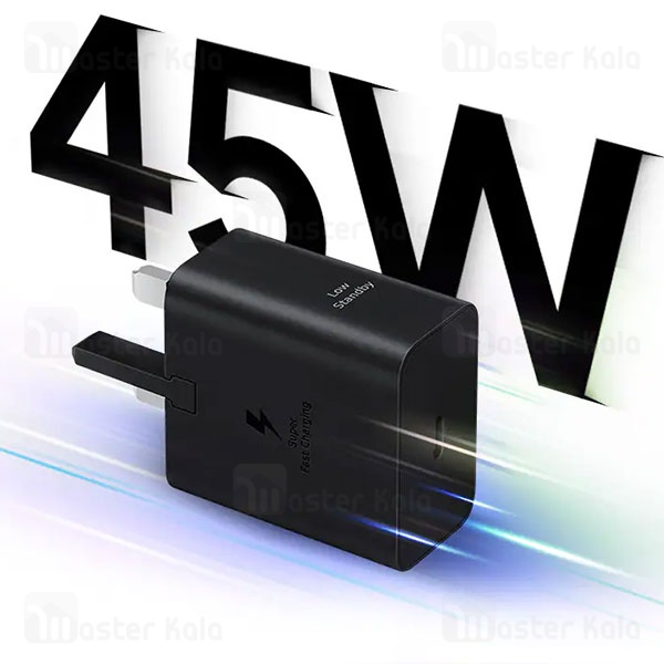آداپتور اورجینال سامسونگ مدل EP-TA845 45W سه پین+کابل دو‌سرتایپ c هدیه